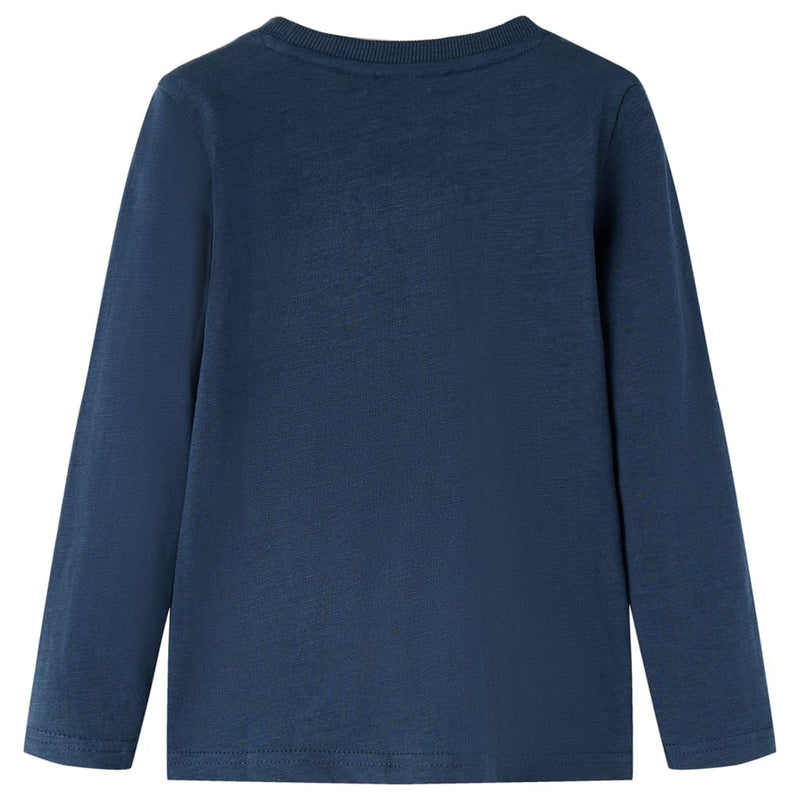 Load image into Gallery viewer, Vidaxl kindershirt met lange mouwen 116 gemêleerd marineblauw
