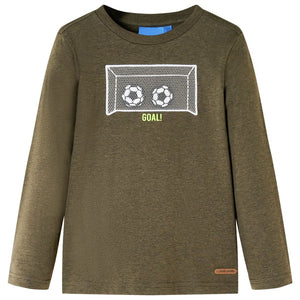Vidaxl kindershirt met lange mouwen 104 gemêleerd kakikleur