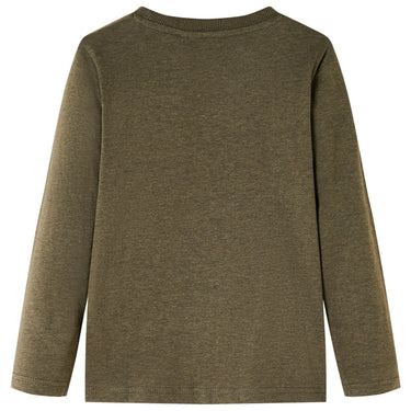 Vidaxl kindershirt met lange mouwen 128 gemêleerd kakikleur