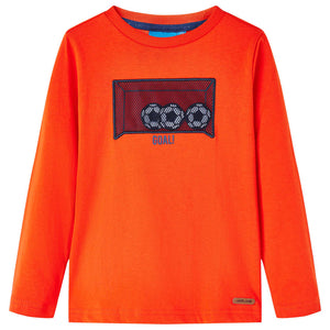 VidaXL Kindershirt met lange mouwen 128 feloranje
