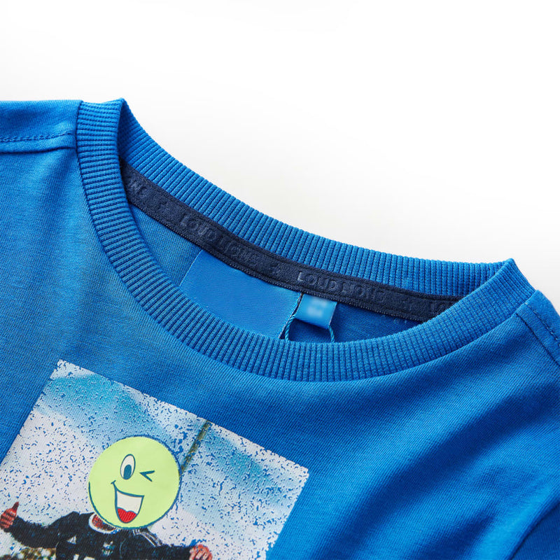 Load image into Gallery viewer, VidaXL Kindershirt met lange mouwen 128 kobaltblauw

