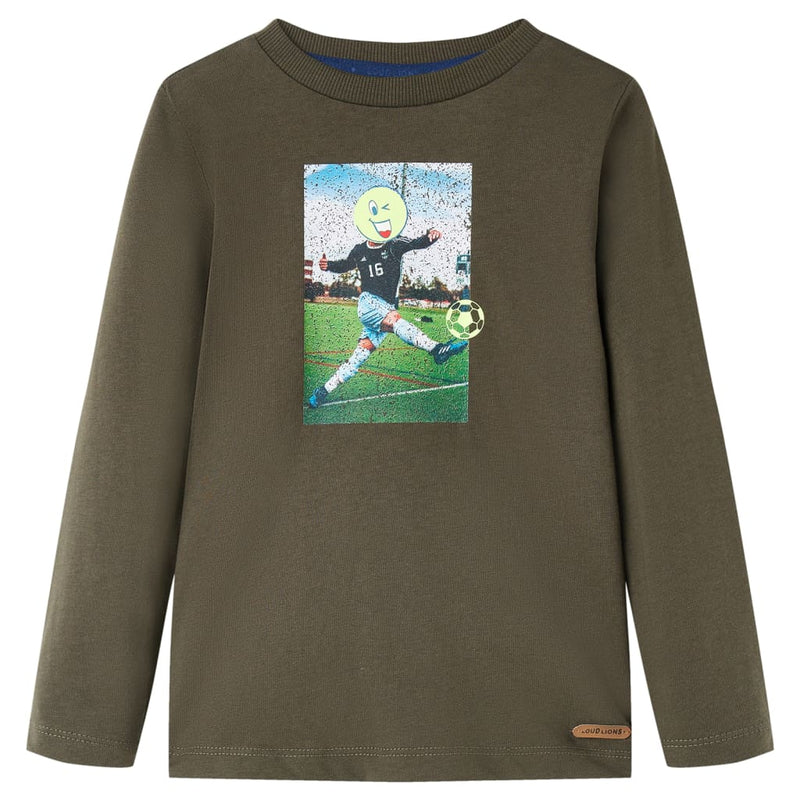 ギャラリービューアに画像をロードする, Vidaxl kindershirt met lange mouwen 104 kakikleurig
