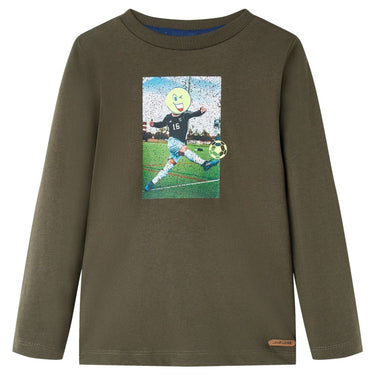 Vidaxl kindershirt met lange mouwen 128 kakikleurig