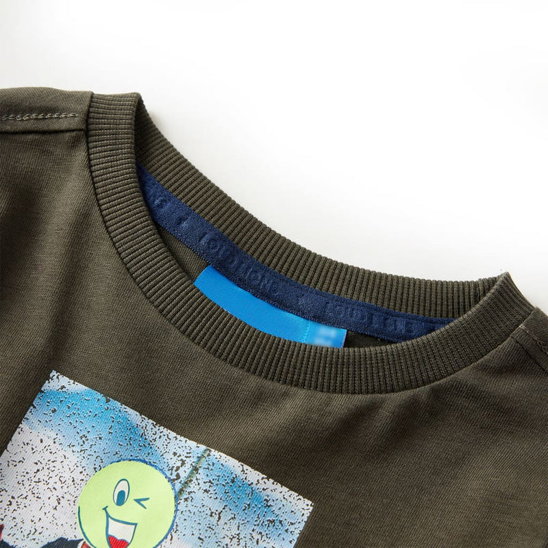 Load image into Gallery viewer, Vidaxl kindershirt met lange mouwen 128 kakikleurig
