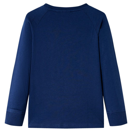 VidaXL Kindershirt met lange mouwen 92 marineblauw