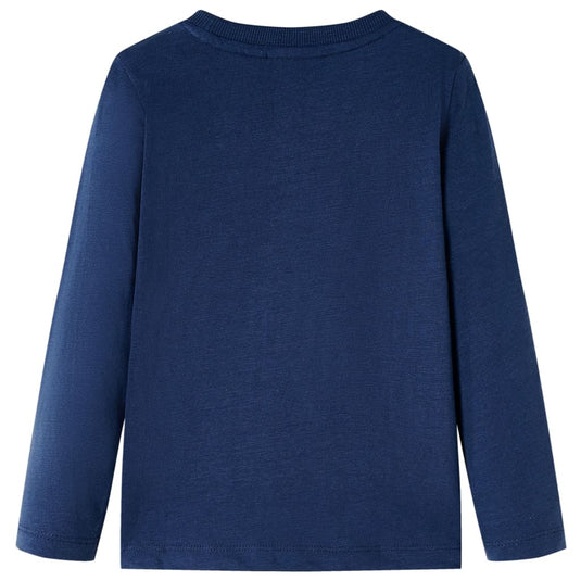 VidaXL Kindershirt met lange mouwen 116 gemêleerd marineblauw