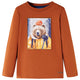 VidaXL Kindershirt met lange mouwen 92 oranjebruin