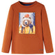 VidaXL Kindershirt met lange mouwen 104 oranjebruin