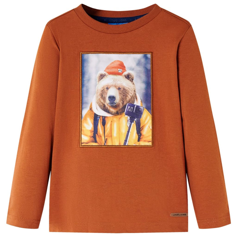 ギャラリービューアに画像をロードする, Vidaxl kindershirt met lange mouwen 140 oranjebruin
