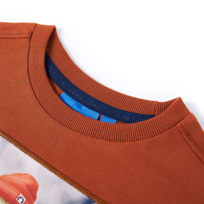 ギャラリービューアに画像をロードする, Vidaxl kindershirt met lange mouwen 140 oranjebruin
