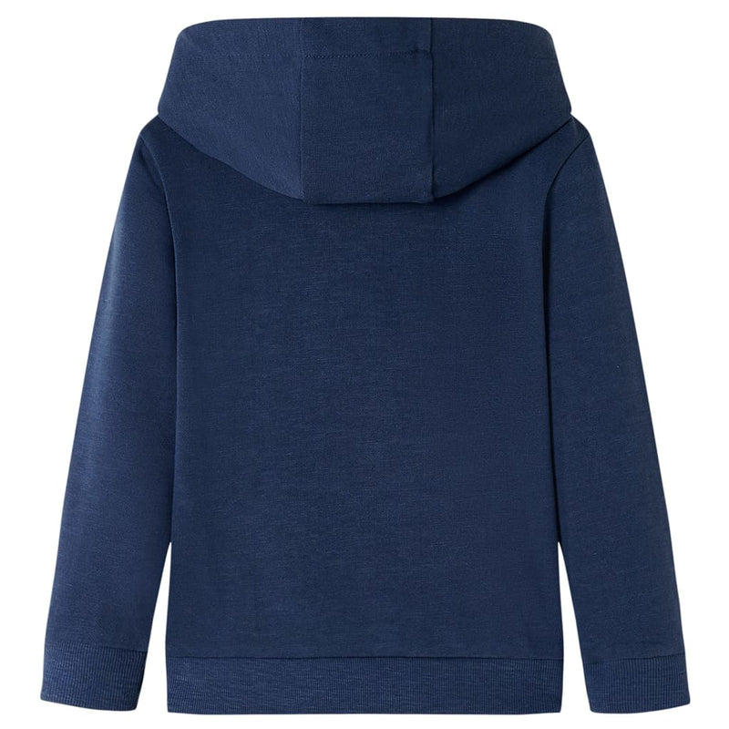 Load image into Gallery viewer, Vidaxl kindertrui met capuchon 128 gemêleerd marineblauw en oranje
