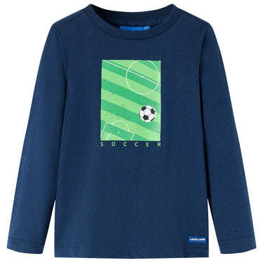 Vidaxl kindershirt met lange mouwen 128 marineblauw
