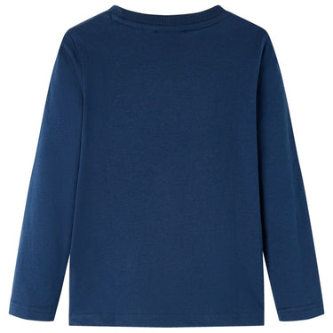 Vidaxl kindershirt met lange mouwen 128 marineblauw