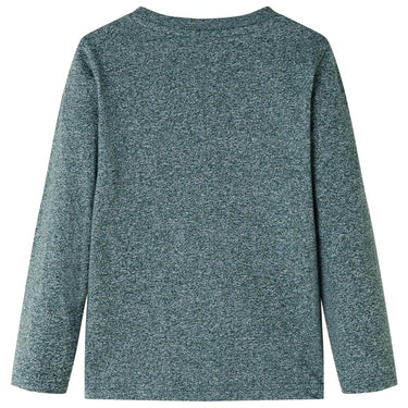 Vidaxl kindershirt met lange mouwen 128 gemêleerd donkergroen