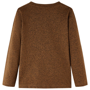 Vidaxl kindershirt met lange mouwen 116 gemêleerd cognackleur