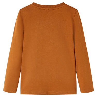 Vidaxl kindershirt met lange mouwen 116 cognackleurig