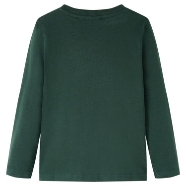 Vidaxl kindershirt met lange mouwen 92 donkergroen