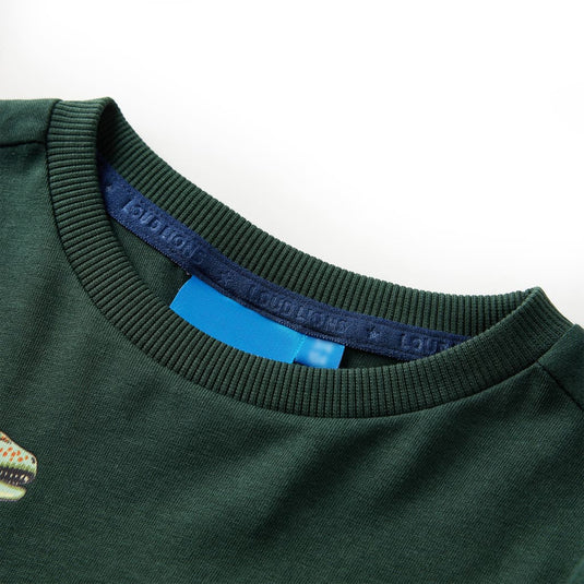 Vidaxl kindershirt met lange mouwen 104 donkergroen