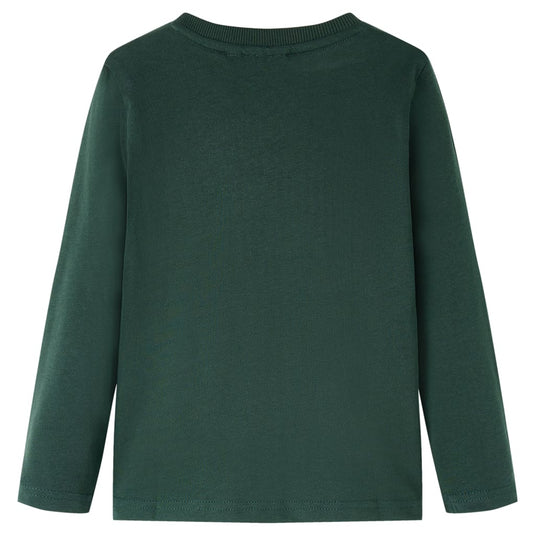 Vidaxl kindershirt met lange mouwen 116 donkergroen