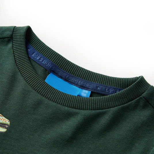 Vidaxl kindershirt met lange mouwen 116 donkergroen