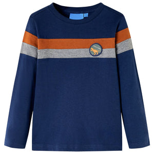 Vidaxl kindershirt met lange mouwen 116 marineblauw