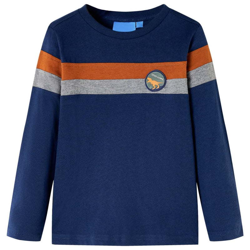 Load image into Gallery viewer, Vidaxl kindershirt met lange mouwen 116 marineblauw
