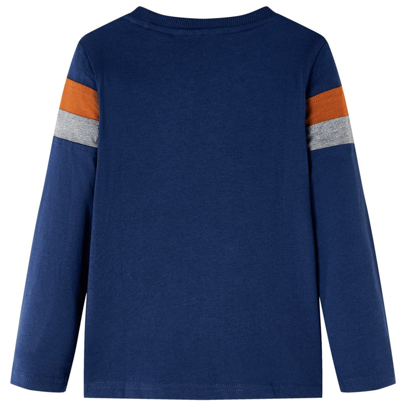 Load image into Gallery viewer, VidaXL Kindershirt met lange mouwen 128 marineblauw
