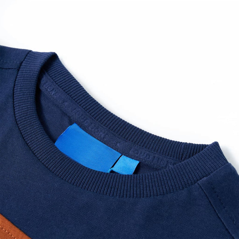 Load image into Gallery viewer, VidaXL Kindershirt met lange mouwen 128 marineblauw

