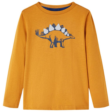 Vidaxl kindershirt met lange mouwen 92 donkerokerkleurig