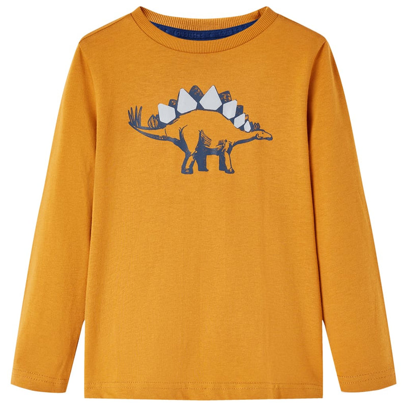 Load image into Gallery viewer, Vidaxl kindershirt met lange mouwen 92 donkerokerkleurig
