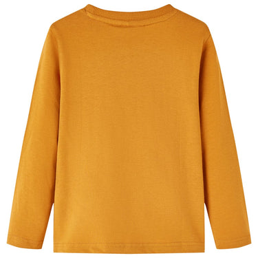 Vidaxl kindershirt met lange mouwen 128 donkerokerkleurig