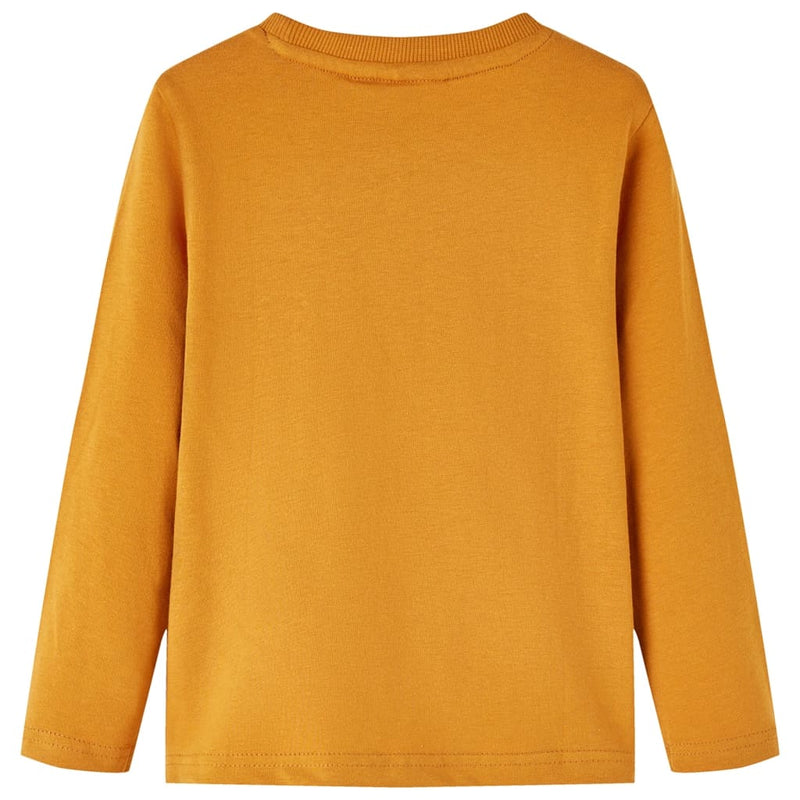 Load image into Gallery viewer, VidaXL Kindershirt met lange mouwen 140 donkerokerkleurig
