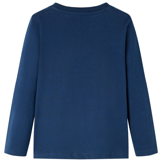 Vidaxl kindershirt met lange mouwen 104 marineblauw