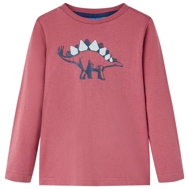 Load image into Gallery viewer, VidaXL Kindershirt met lange mouwen 128 donkerrood
