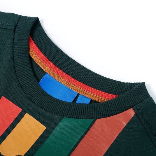 Vidaxl kindershirt met lange mouwen 116 donkergroen