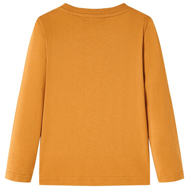 Vidaxl kindershirt met lange mouwen 104 donkerokerkleurig
