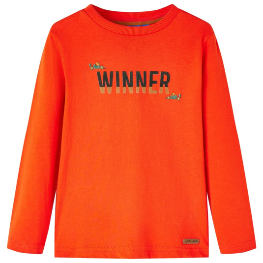 Vidaxl kindershirt met lange mouwen 128 felroranje