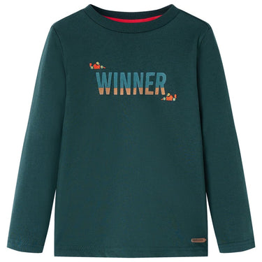Vidaxl kindershirt met lange mouwen 104 donkergroen