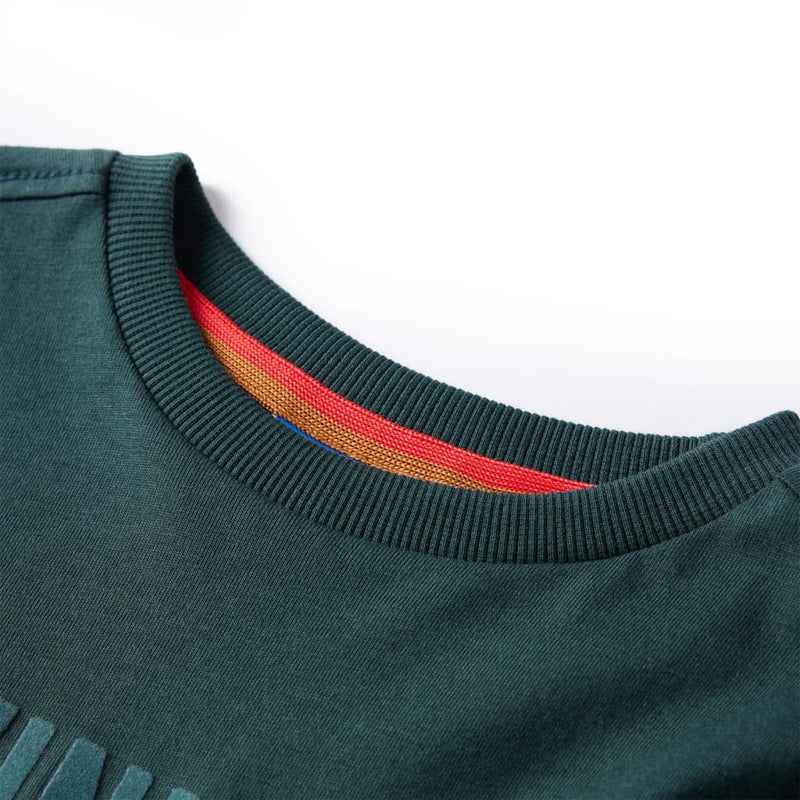 Load image into Gallery viewer, Vidaxl kindershirt met lange mouwen 104 donkergroen
