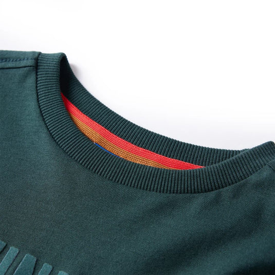 Vidaxl kindershirt met lange mouwen 104 donkergroen