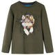 VidaXL Kindershirt met lange mouwen 104 kakikleurig