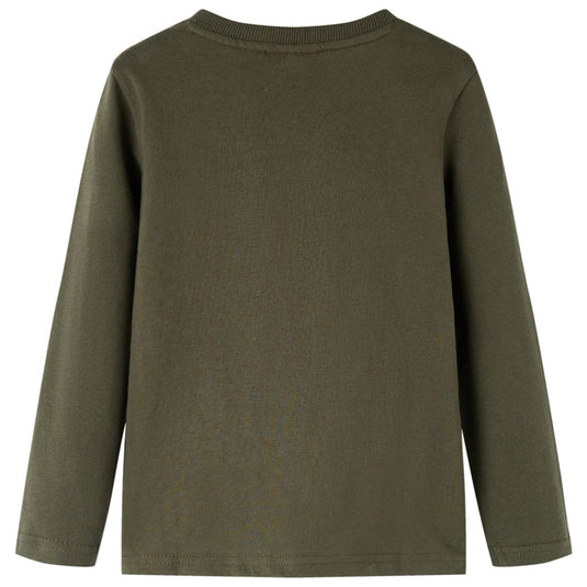 VidaXL Kindershirt met lange mouwen 128 kakikleurig