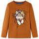 VidaXL Kindershirt met lange mouwen 116 cognackleurig