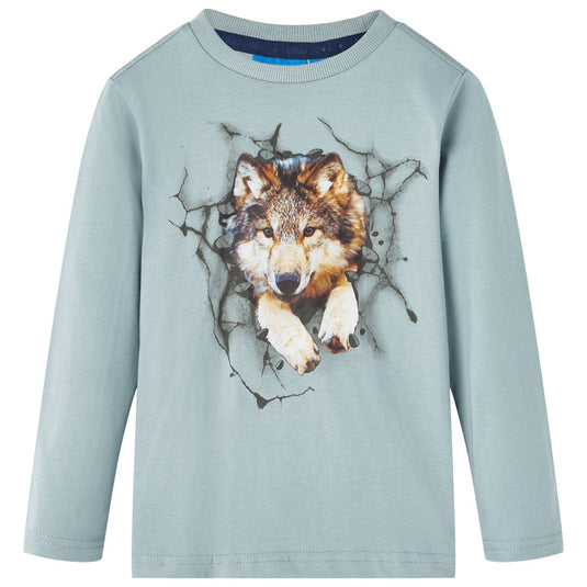 VidaXL Kindershirt met lange mouwen 128 lichtblauw