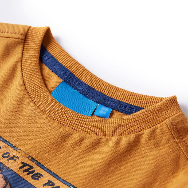 Load image into Gallery viewer, Vidaxl kindershirt met lange mouwen 104 donkerokerkleurig
