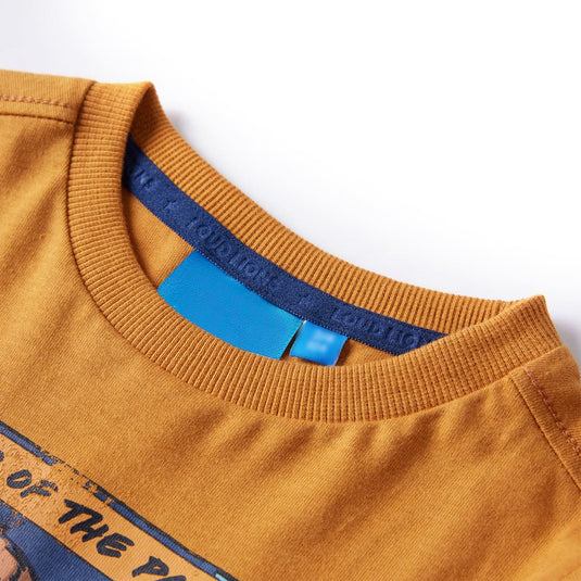 Vidaxl kindershirt met lange mouwen 104 donkerokerkleurig