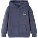 Vidaxl kindervest met capuchon en rits 116 gemêleerd donkerblauw