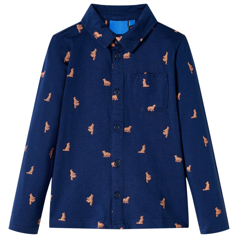 Afbeelding laden in galerijviewer, Vidaxl kindershirt 140 marineblauw
