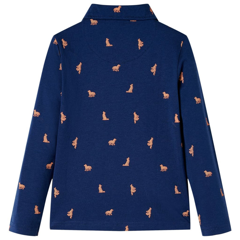 Afbeelding laden in galerijviewer, Vidaxl kindershirt 140 marineblauw
