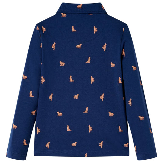 Vidaxl kindershirt 140 marineblauw